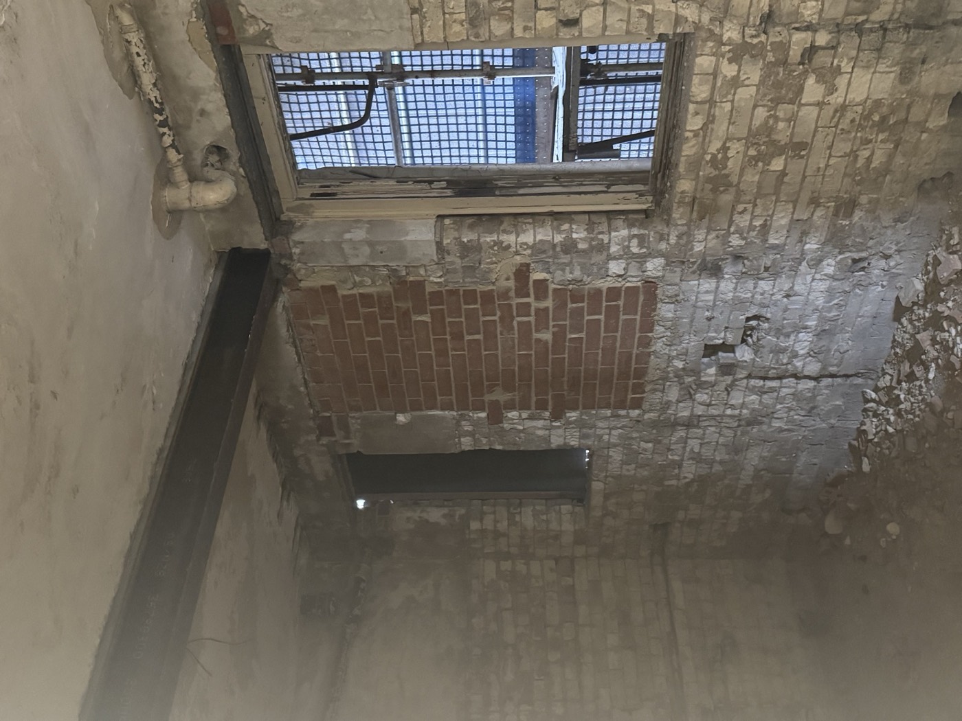 New beam over brick infill