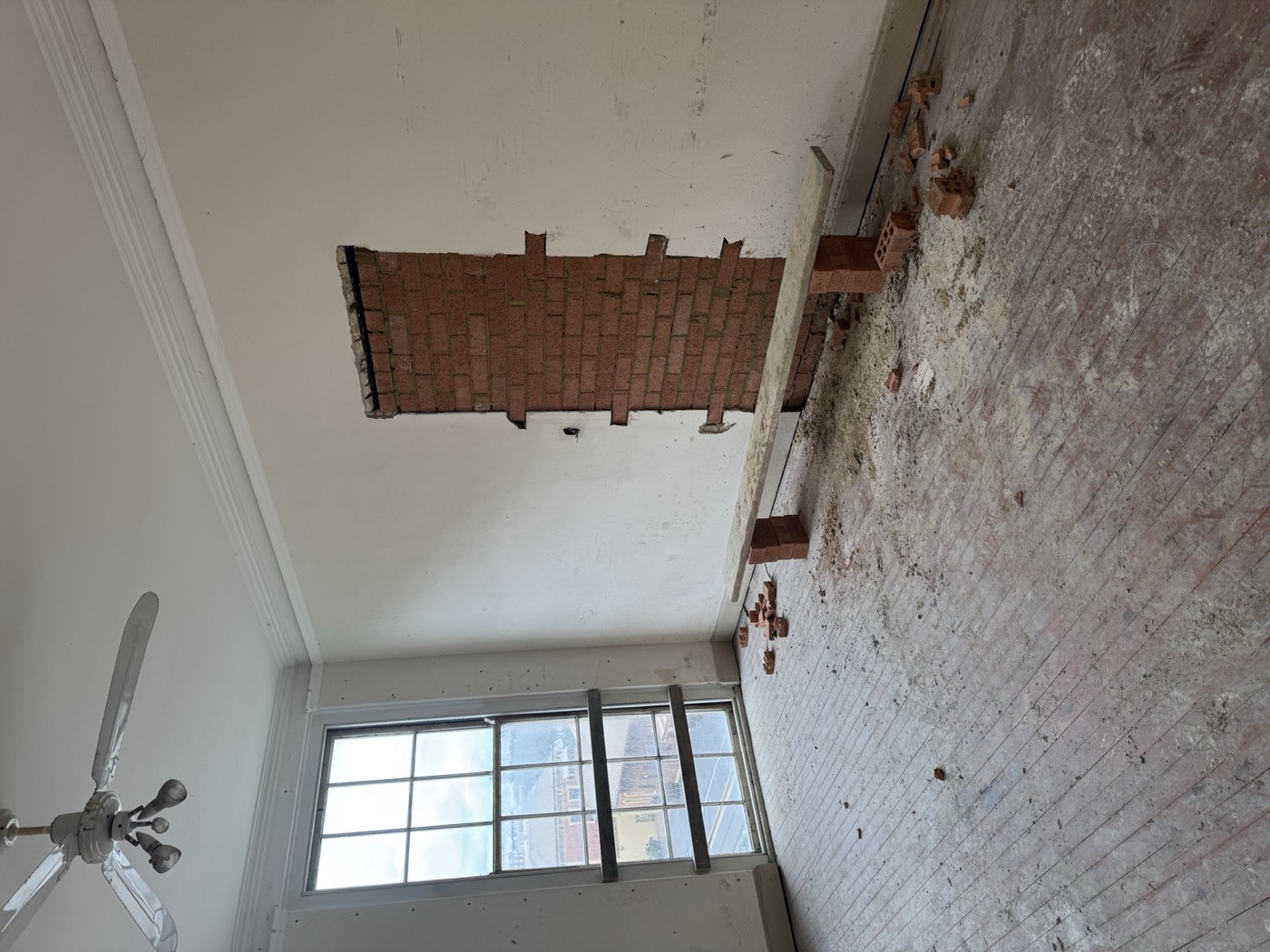 New brickwork tied into old