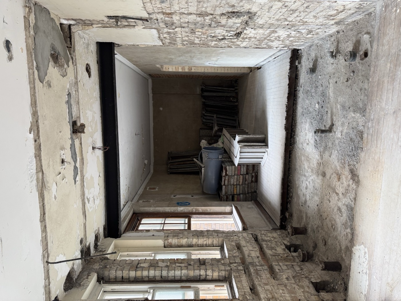 Floor stripped and re-planned