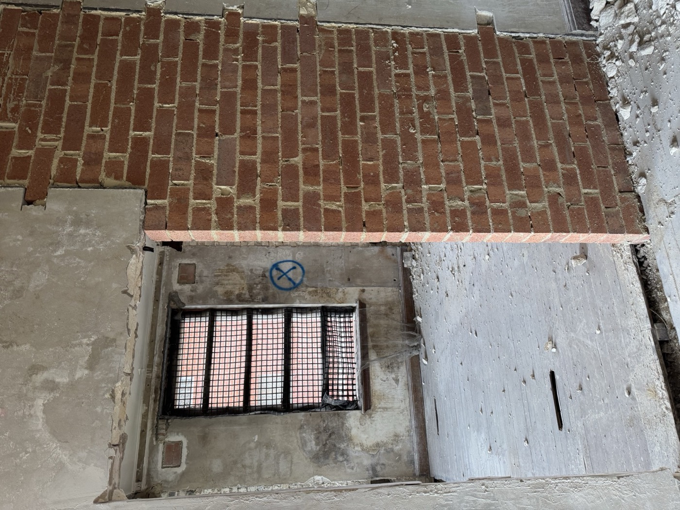 Opening formed between rooms