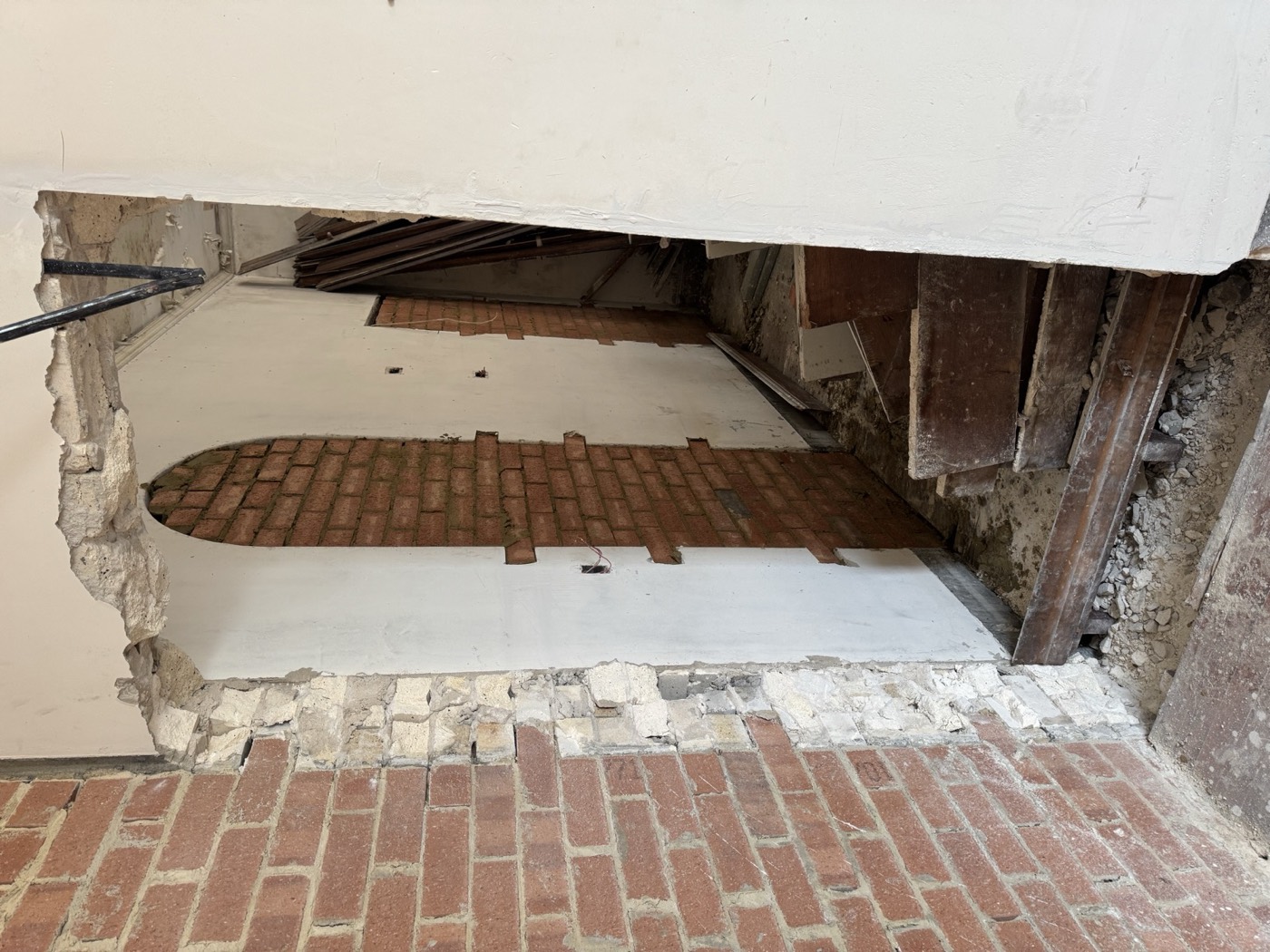 Wall section removed