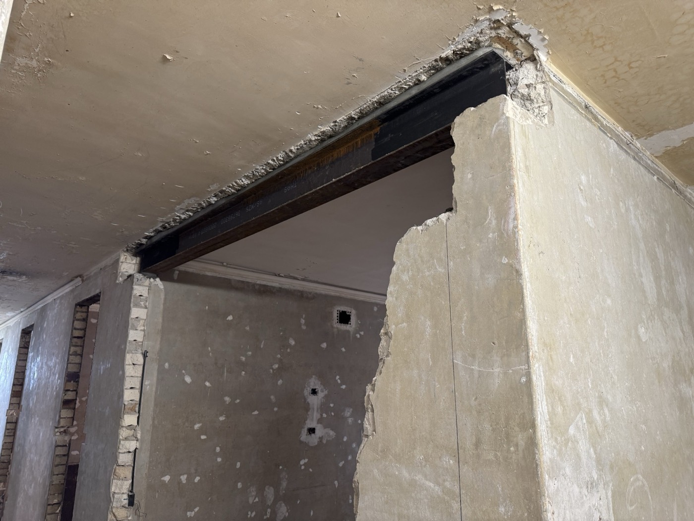 Partition removed under new steel