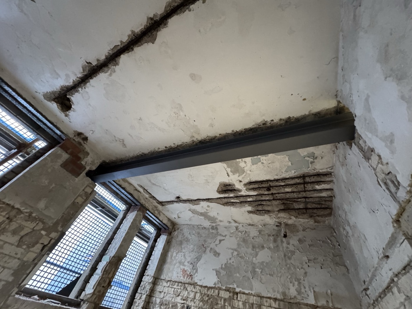 Structural defect being rectified