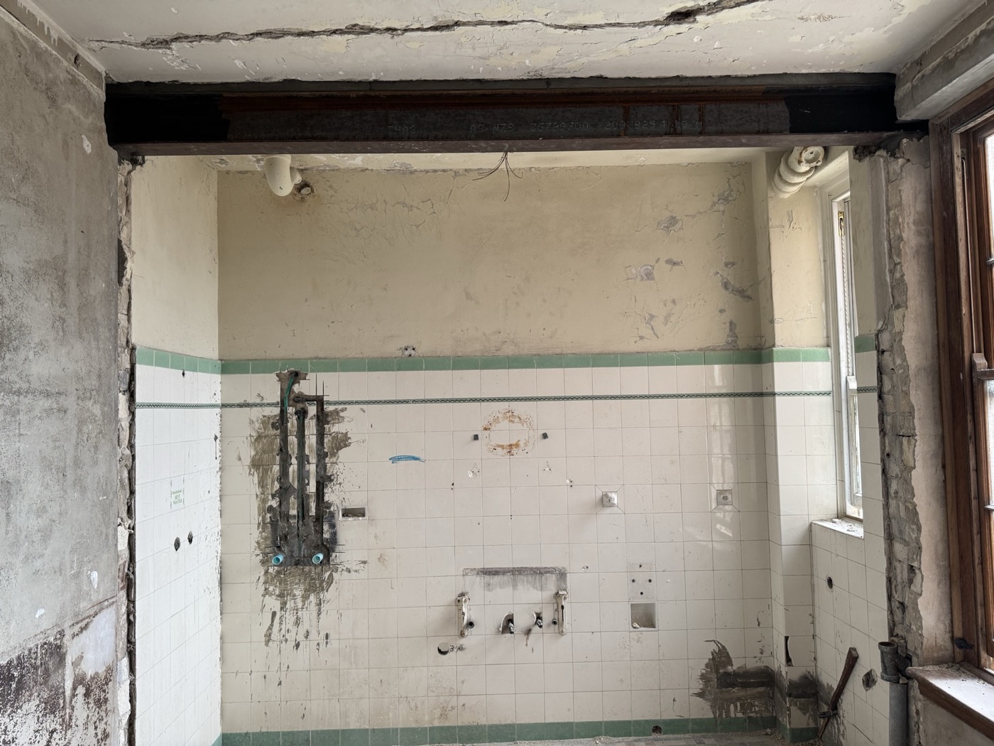Wet area stripped for rebuild