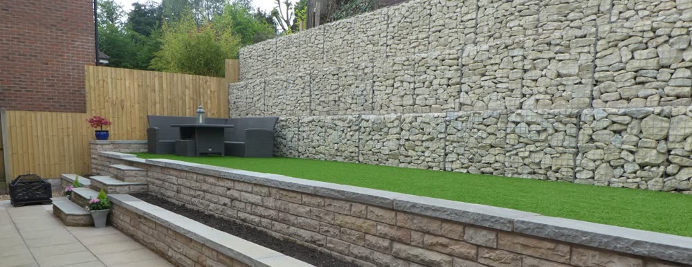 Gabion feature wall, Sydney