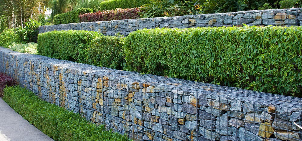 Gabion garden wall, Sydney