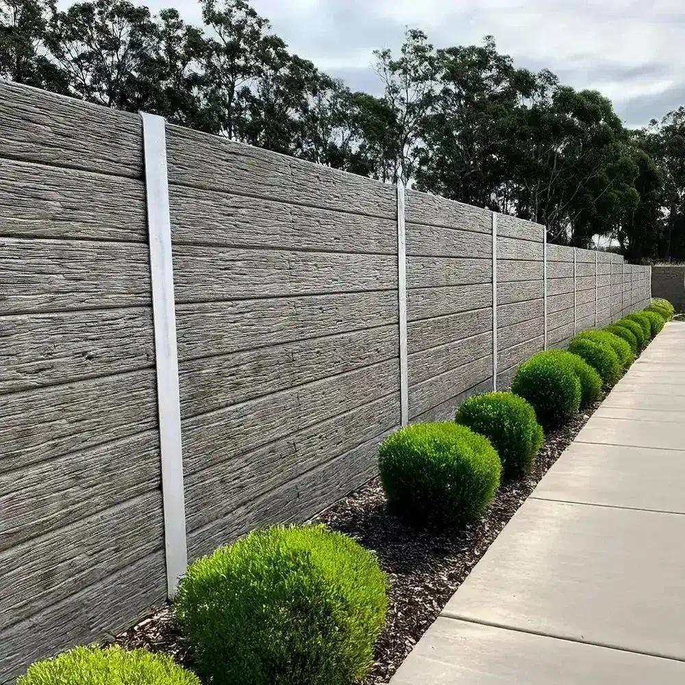 Concrete sleeper retaining wall
